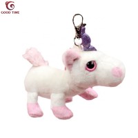 Hot selling custom kids stuff  plush toys unicorn keychain