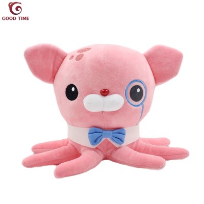 Factory Customized stuffed pink ear octopus soft plush sea animal toys