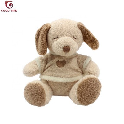 Wholesale manufacturer hand bell plush design squeaky khaki dog toy