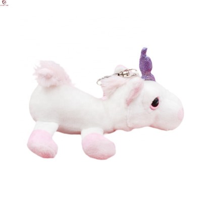 OEM Newly Design Cute Stuffed Animal Plush Toy Pink Unicorn Keychain