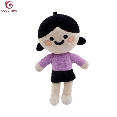 Hot selling wholesale custom women soft stuffed plush purple color dolls