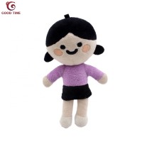 Hot selling wholesale custom women soft stuffed plush purple color dolls