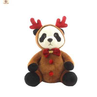 Factory high quality new design stuff christmas panda plush toy