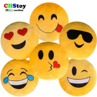 CHStoy 20B3092 Factory Wholesale Small MOQ 32cm Stuffed Emoji Plush Pillow