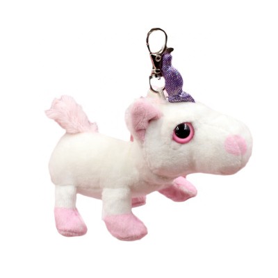 Wholesale Cute Soft Gift Plush Toy Key Ring Custom Unicorn Lion Turtle Elephant Keychain