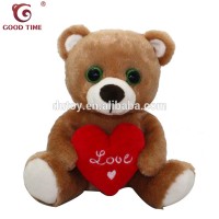 Wholesale Teddy Bear Elephant Stuffed Animals Plush Toys With Heart Custom Plush Loving Brown Bear For Valentines Gift