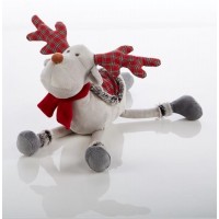 christmas gift sitting plush wholesale in stock reindeer toy