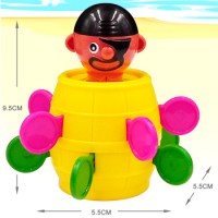 Promotional Toys Mini Size Intelligence Bucket Tricky Toys Pirate Barrel Game For Kids