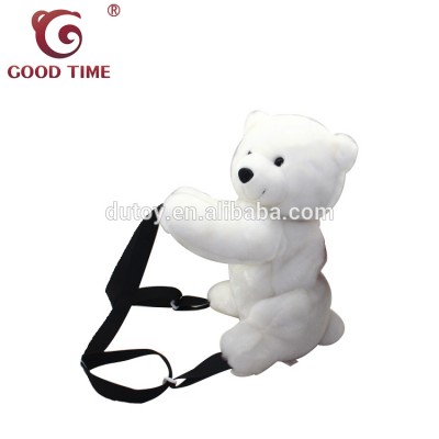 Plush White Polar Bear Backpack Shoulders Bag For Souvenir