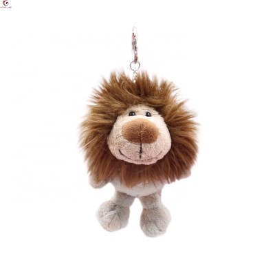 Wholesale Custom Plush Toys Key Ring Mini Lion Keychain Plush Toy For Gift