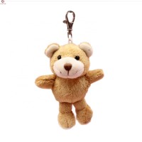 Wholesale cute  custom mini chubby lucky bear plush toy keychain