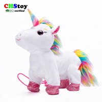 CHStoy #20B3092 Wholesale Stuffed 10'' Walking and Sing Unicorn Plush Doll