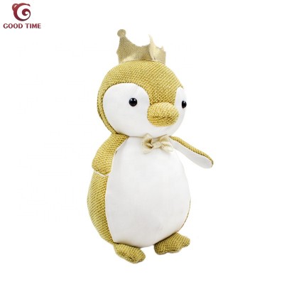 Wholesale lovely crown penguin soft toy adorable penguin plush toys